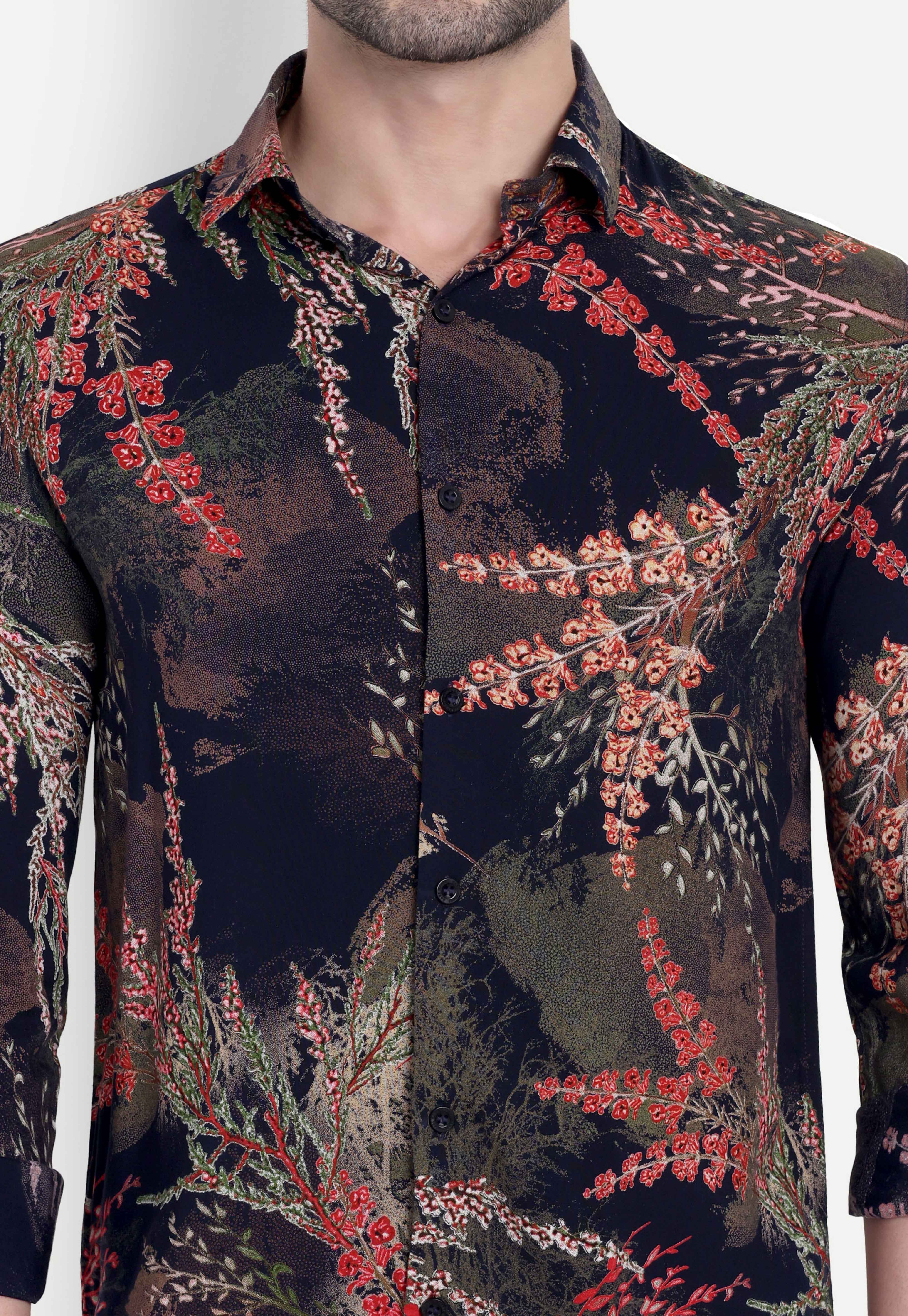 Shadow Blossom Full Sleeve Shirt